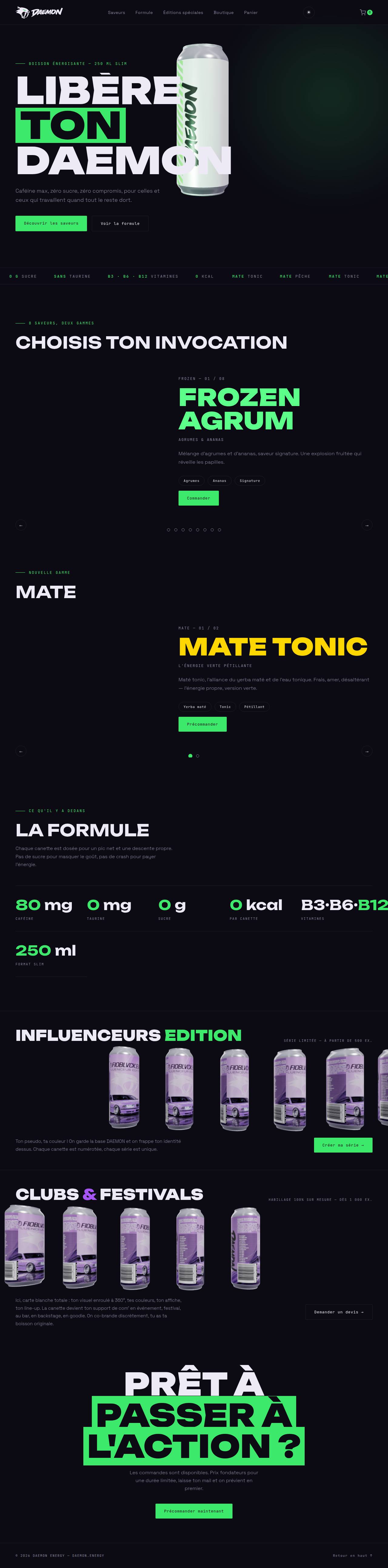 Site internet Daemon Energy créé par Scalance