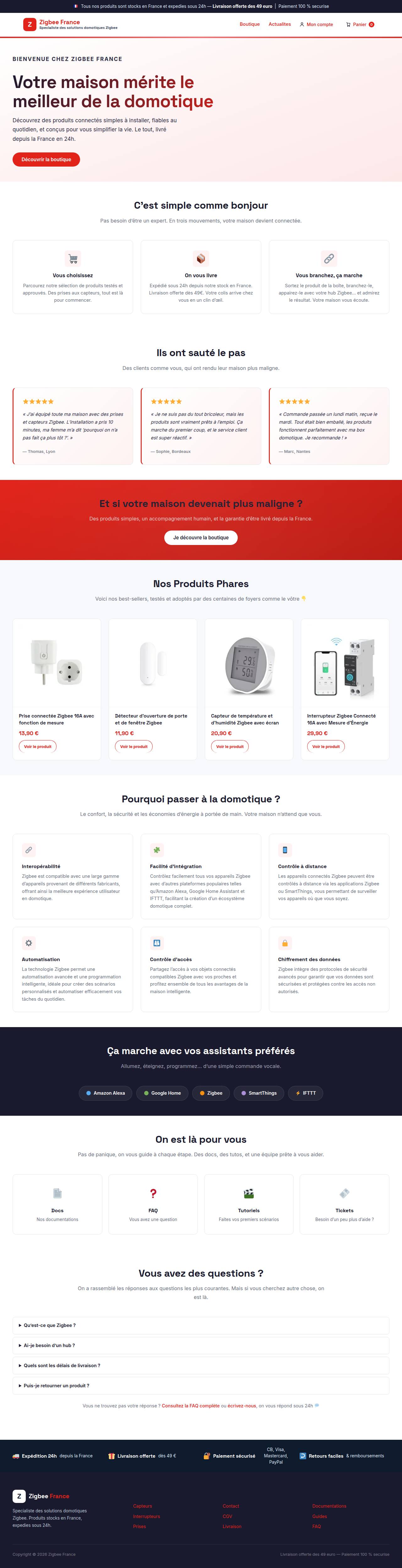 Site internet Zigbee-France créé par Scalance